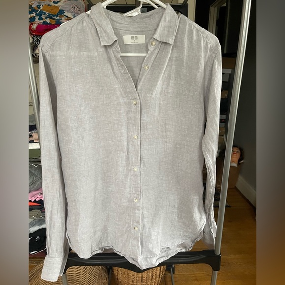 Uniqlo 100% linen button up shirt Small - Picture 2 of 6